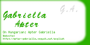 gabriella apter business card
